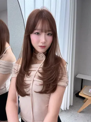 ロング カラー よしだ はるのヘアスタイル