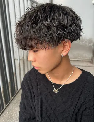 パーマ メンズ メンズパーマ特化/ シャドウ/波巻/陸翔のヘアスタイル