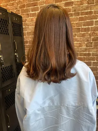 セミロング カラー パーマ ヘアアレンジ メンズ キッズ ネイル マツエク・マツパ アイブロウ 久木原 ゆりのヘアスタイル