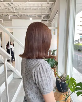 ミディアム カラー 安西 香利奈のヘアスタイル