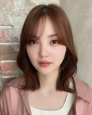 ミディアム 🧡くびれヘア/前髪 顔周り🧡久原結衣のヘアスタイル
