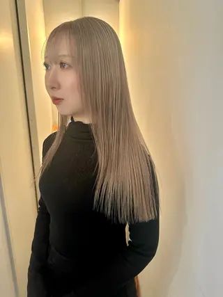 ロング カラー 大木 紗也香のヘアスタイル