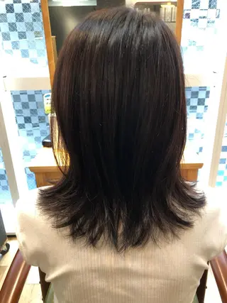 ミディアム カラー 佐藤 美幸のヘアスタイル