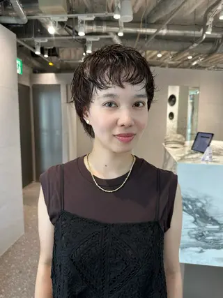ショート カラー パーマ 似合わせ特化美容師 梅田/KOUTAのヘアスタイル
