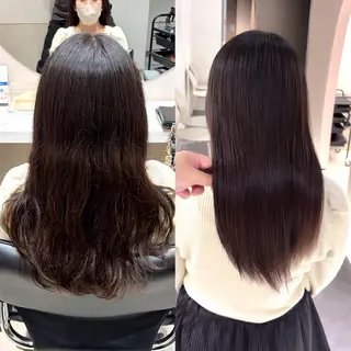 ミディアム 美髪縮毛矯正💫 絹髪質感TR/熊澤のヘアスタイル