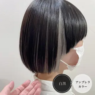ショート カラー アンブレラカラー💫 フェイスフレーミングのヘアスタイル