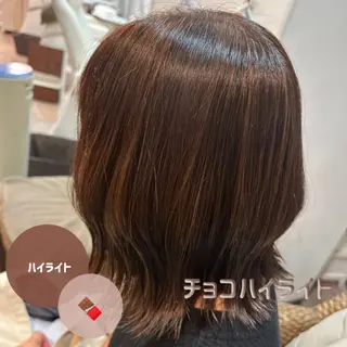 カラー 🍊暖色/ボブ chihiro🌼ོのヘアスタイル