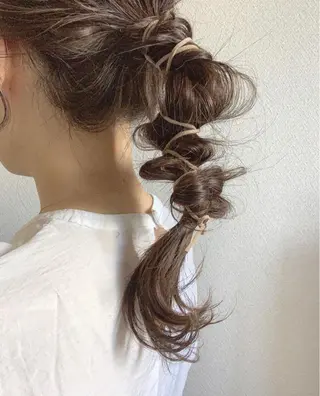 ロング ヘアアレンジ 似合わせ＋韓国カット ニシヤマ　マイのヘアスタイル