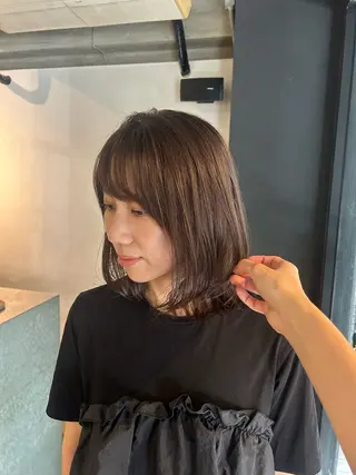 ミディアム カラー twig 山田 永嶋芽衣のヘアスタイル