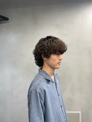 セミロング パーマ ヘアアレンジ メンズ fifth 石川 凪のヘアスタイル