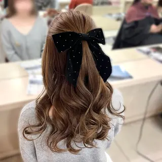 ロング ヘアアレンジ 韓国レイヤー 暖色カラー/さくらのヘアスタイル