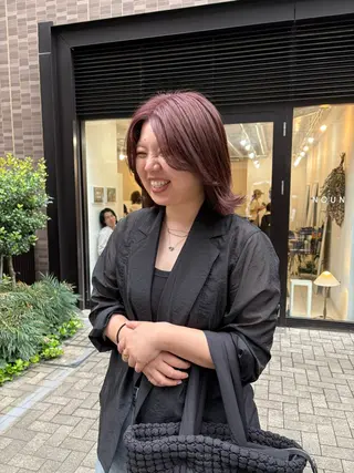 ミディアム カラー eri kinjoのヘアスタイル