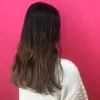 ロング カラー 小顔レイヤー/ ベージュ🤍Rieのヘアスタイル