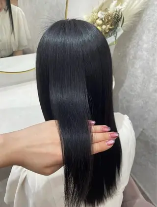 ロング カラー ‪💄心 葉/大宮 /ワンカラー🖤のヘアスタイル