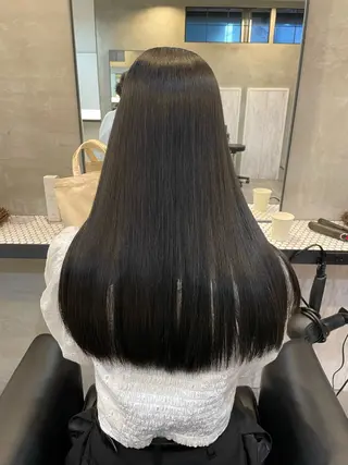 ロング カラー 渋谷 留菜のヘアスタイル
