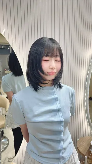 ミディアム レイヤーカット/ ヘアカラー/RENAのヘアスタイル
