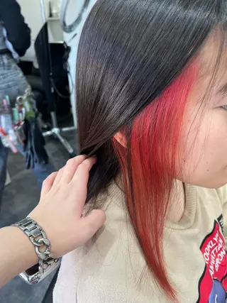 セミロング カラー FERIA あべの yumeho🍭のヘアスタイル