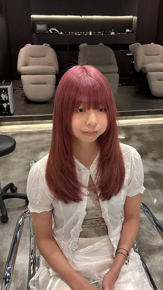 セミロング 三輪 隼大のヘアスタイル