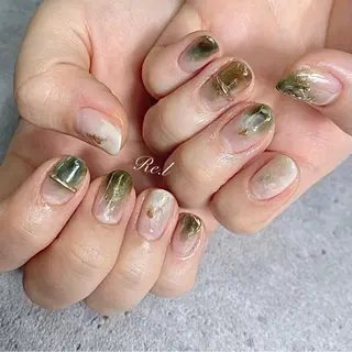 ネイル モチの良さ◉ フィルインネイル♡のネイルデザイン