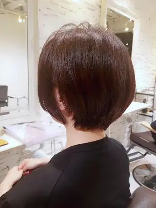 ショート ばんの かすみのヘアスタイル