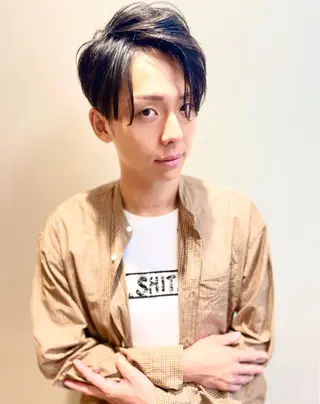 ショート カラー メンズ 美谷添(ミヤゾエ) まどか大人ヘアサロンのヘアスタイル