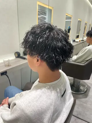 ショート パーマ メンズ メンズ特化/今池駅 徒歩1分/岡本一真のヘアスタイル