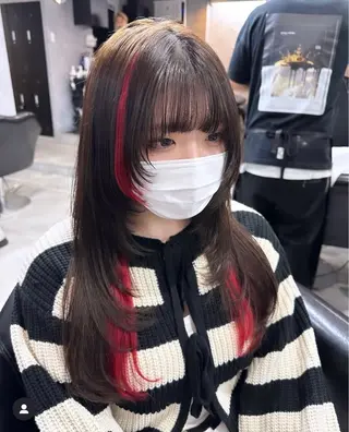 ロング カラー Fi-Ne原宿店店長 プルエクNANAMIのヘアスタイル