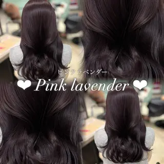 ミディアム カラー Kurumi🩶銀座 ピンクラベンダー🎀のヘアスタイル