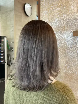 セミロング カラー ヘアアレンジ 🇰🇷韓国ヘア/ sumireのヘアスタイル