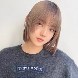 ショート カラー 透明感カラー× レイヤーカット✨高梨のヘアスタイル
