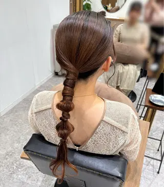 ヘアアレンジ ピンクカラーアレンジ 🩷AYANA🩷のヘアスタイル