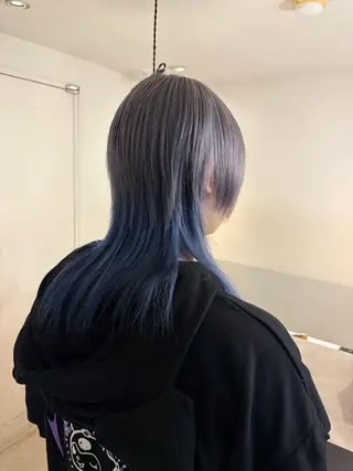 ミディアム カラー メンズ ☁️ケアブリーチ¦ ウルフ¦Shioriのヘアスタイル