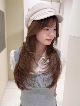 ロング カラー ヘアアレンジ 天神レイヤーカット No.1💖マユカのヘアスタイル