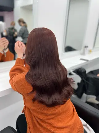 セミロング カラー 💖似合わせカラー ブリーチ💖レイヤーのヘアスタイル