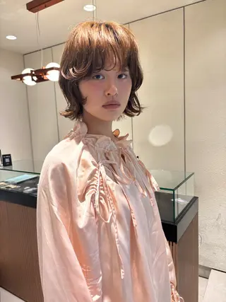 ミディアム ボブ/艶カラー Rako.のヘアスタイル