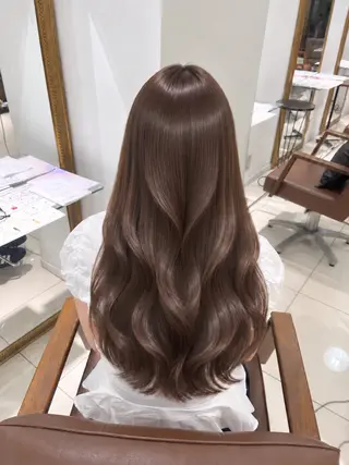 ロング 柔らかグレージュ🤍 髪質改善Hanakaのヘアスタイル