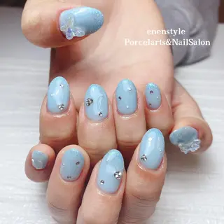 ミディアム ネイル 🐾enen style 🐾のネイルデザイン