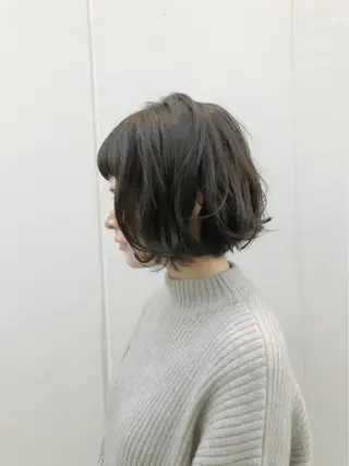 ショート カラー パーマ ノグチ ユウキ/ボブのヘアスタイル