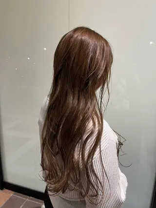 ロング カラー 長谷川 柚乃のヘアスタイル