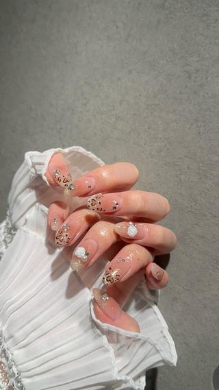 ネイル I-nailロング /ワンホン/キラキラのネイルデザイン