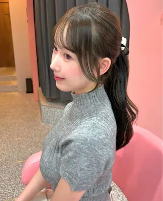 ロング 顔周り/透明感カラー REINA𓍯のヘアスタイル