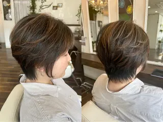 ショート カラー 大川 真矢のヘアスタイル