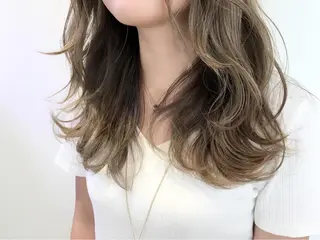 セミロング カラー 土井 浩輔のヘアスタイル