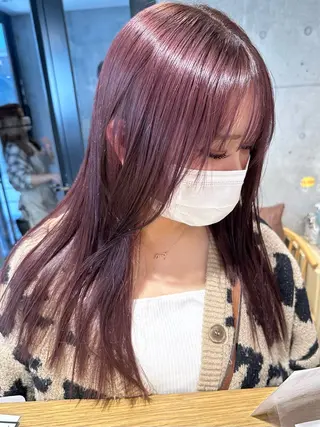 ミディアム ︎🤎W color MIYU‎🤎のヘアスタイル