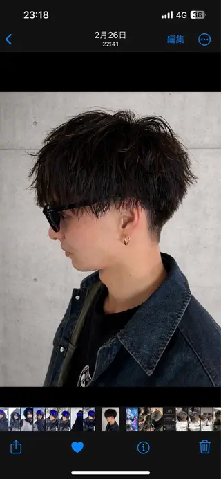 メンズ メンズ縮毛矯正 🎖アジマ リョオのヘアスタイル