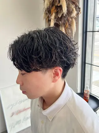 パーマ メンズ 川原 元気のヘアスタイル