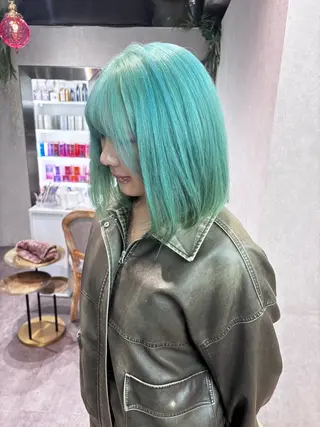 セミロング カラー ヘアアレンジ iona/ハイトーン /ネイルのネイルデザイン