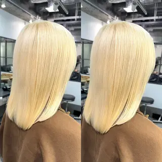 ショート バレイヤージュ ボブ🌈ナツヤのヘアスタイル