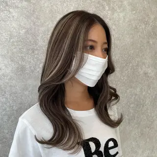 ロング カラー たなか りなのヘアスタイル