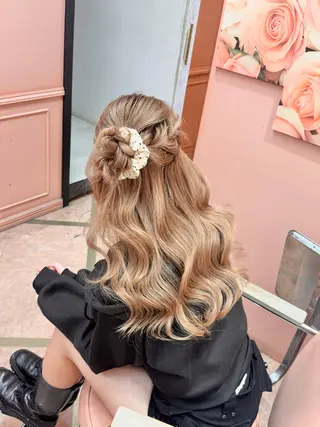 ロング ヘアアレンジ 梅田茶屋町ヘアセット 🎀RIONA🎀のヘアスタイル